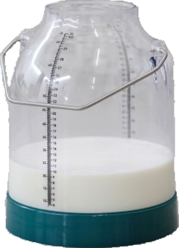 Melkeimer 30 Liter mit Skala grün, Bügelhöhe 117